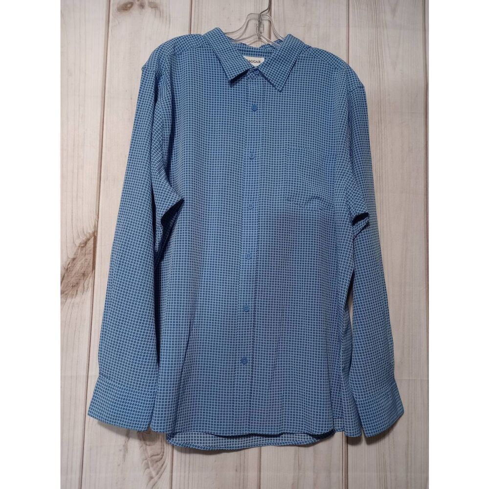 Haggar Shirt‎ Men's Extra Large Blue Long Sleeve